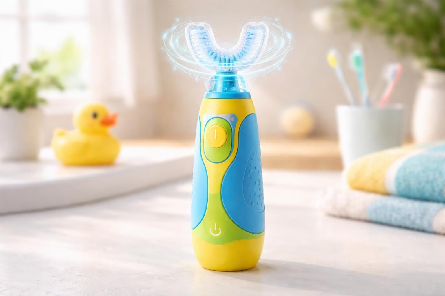 découvrez la brosse à dents électrique 360° ultrasonique, l'outil intelligent spécialement conçu pour les enfants, pour un nettoyage dentaire efficace et ludique.