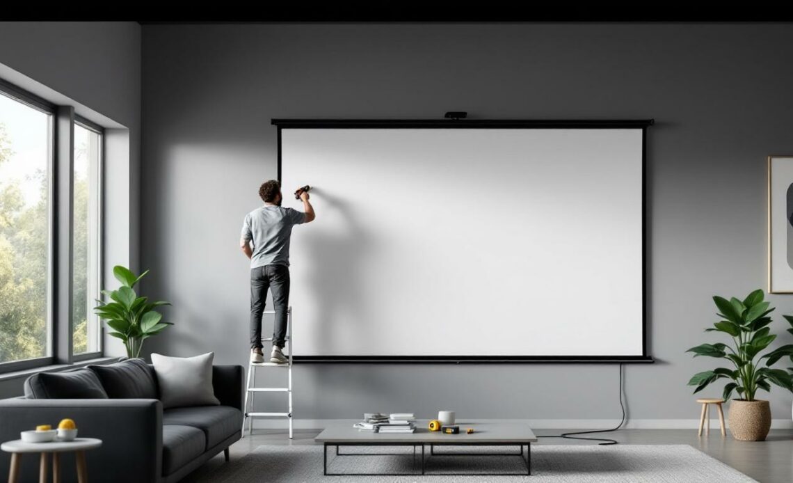 découvrez comment installer facilement un écran de projection 120 pouces dans votre salon pour une expérience cinéma immersive à domicile. guide étape par étape et conseils pratiques inclus.