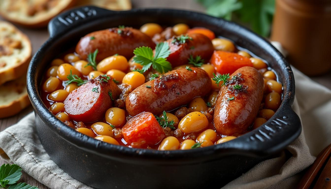 découvrez le cassoulet de castelnaudary de raynal et roquelaure : une recette authentique et savoureuse, parfaite à partager lors de vos repas conviviaux. un plat traditionnel qui ravira tous les gourmands !